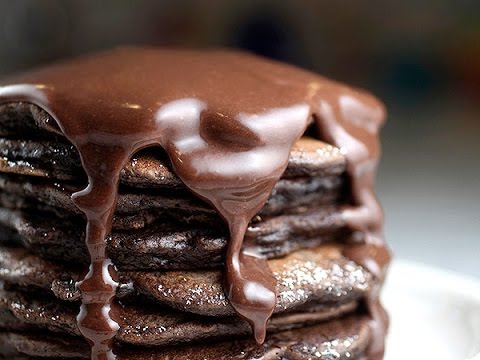 Cacao Pancakes with Chocolate Ganache | Coconut Magic