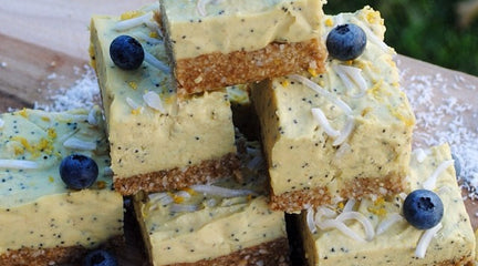 Raw Zesty Lemon & Coconut Nut Free Slice!