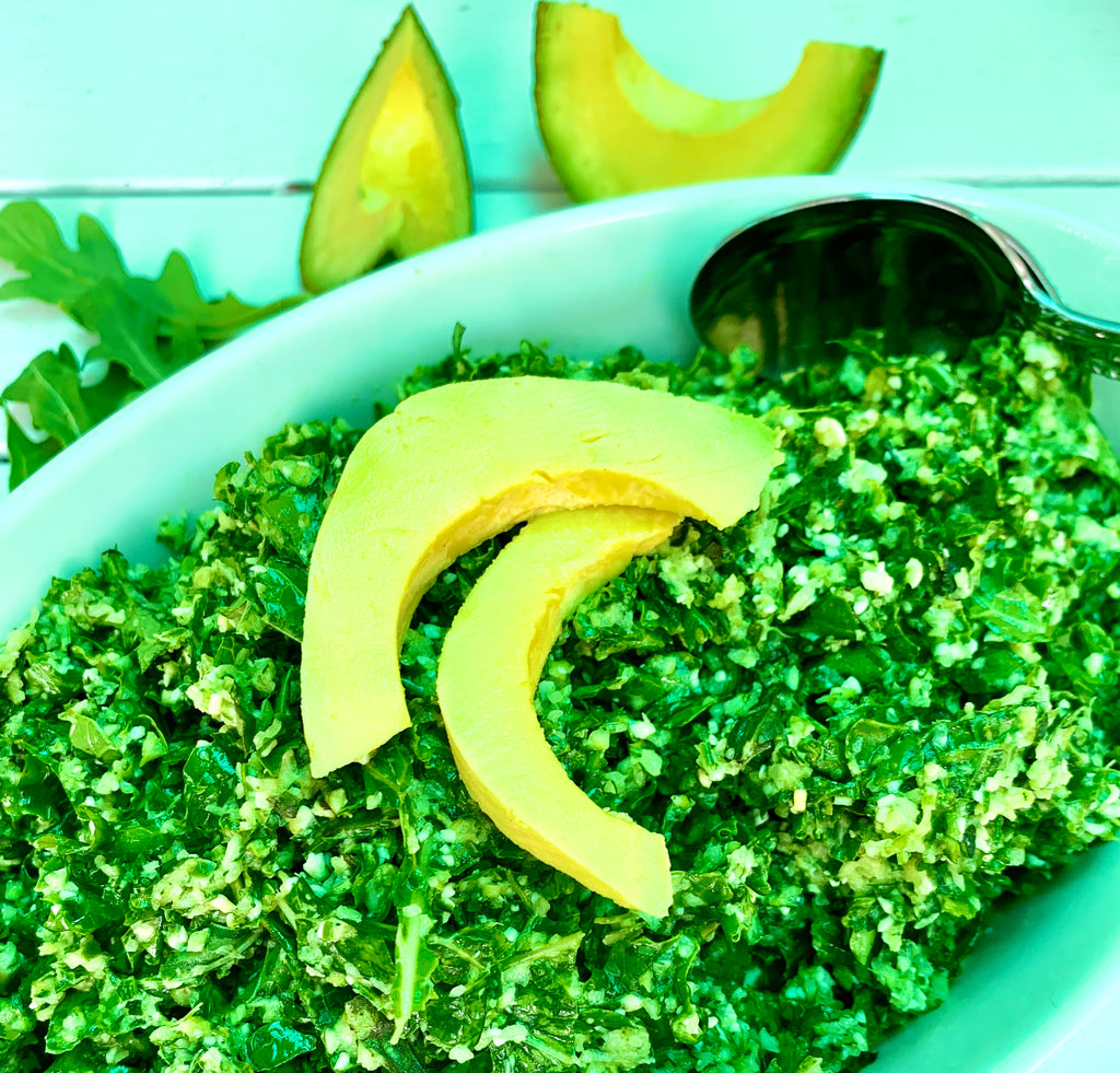 Pesto Kale Salad Coconut Magic
