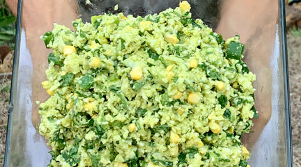 Cauliflower Rice Salad with Avocado Lime Dressing