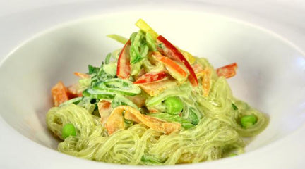 Raw Thai Green Curry Noodles