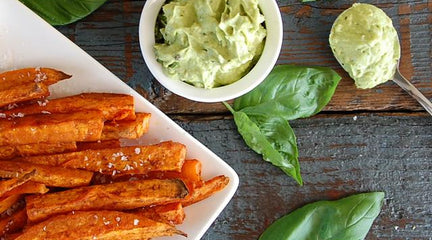 Sweet Potato Chips and Avocado Aioli