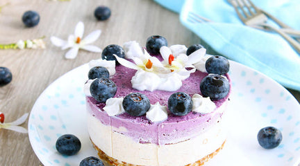 Raw Blueberry Vanilla Cheesecake