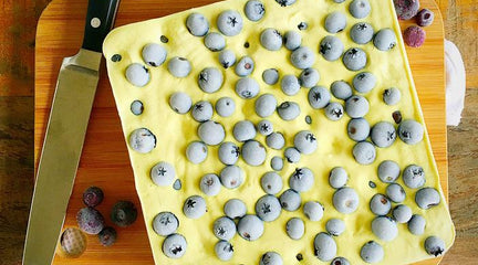 Raw Lemon & Blueberry Slice