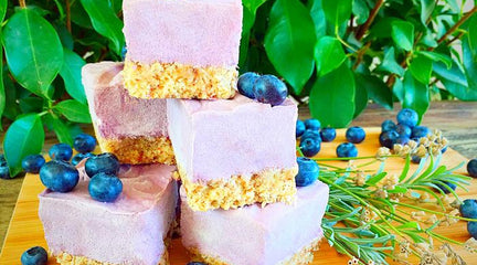 Raw Blueberry Lavender Cream Slice