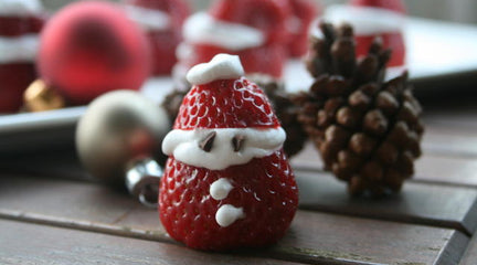 Coconut Strawberry Santa Treats